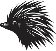 Porcupine Spike Abstract Crest Porcupine Quill Monogram Design vector