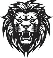 Elegant Hunter A Black Vector Lion Emblem Ferocious Beauty The Lion Logo Icon Excellence