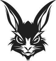 Modern Rabbit Badge of Distinction Sleek Rabbit Silhouette Symbol vector