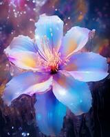 light flower water color design photo