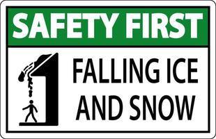 Ice and Snow Warning Sign Caution - Falling Ice And Snow Sign vector