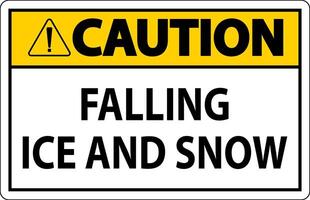 Caution Sign Falling Ice And Snow vector