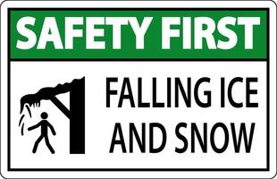 Ice and Snow Warning Sign Caution - Falling Ice And Snow Sign vector