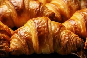 Soft Tasty croissant. Generate Ai photo