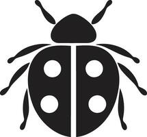 Vectorized Details Monochrome Ladybug Emblem Elegant Artistry Timeless Ladybug Badge vector