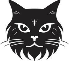 atacando gato pulcro marca artístico gato símbolo monocromo belleza vector