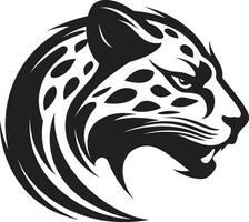Eyes of the Speedster Emblematic Art Black Cheetah Silhouette Elegance Defined vector