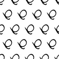 Seamless pattern with sketch round squiggle vector