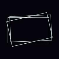 Silver geometric polygonal frame vector