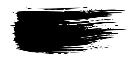 Black brush stroke on white background vector