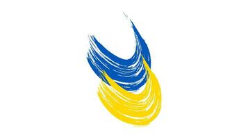 Ukrainian national flag in grunge style vector