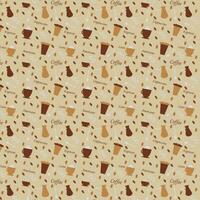 Pattern with coffee vector