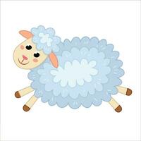 funny farm animal isolated on transparent background. vector illustration.