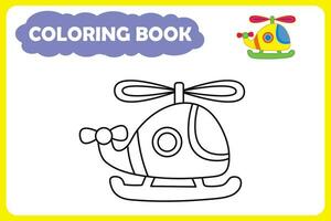 modelo para para niños colorante libro. color ejemplo. pasajero coche vector ilustración