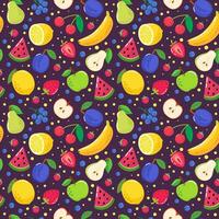 fruit and berries. seamless pattern. vector image. for printing on fabrics, paper cups, wrapping paper, phone cases. for party