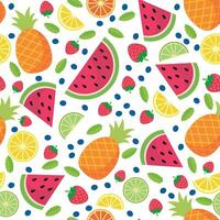 bebidas y rebanadas de fruta. sin costura modelo. vector imagen. para impresión en telas, papel tazas, envase papel, teléfono casos. para fiesta