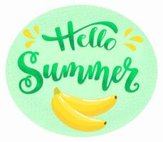 summer composition with fruit. vector image