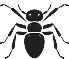 Precision in Black Ant Vector Logo Mastery Ant Silhouette in Vector Timeless Logo Design