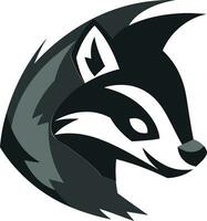 Monochromatic Majesty Wild Emblem Graphic Skunk Symbol Vector Vivacity