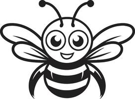 Bee King Badge Bee Crowned Insignia vector