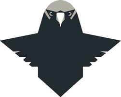 Ebon Avian Excellence Predatory Emblem Aerial Predation Midnight Monochrome Insignia vector