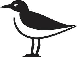 de ébano resplandor vector Gaviota diseño emblema esculpido intriga Gaviota icono en ónix