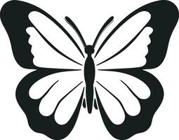 mariposa silueta en noir un símbolo de belleza agraciado movimiento negro vector logo