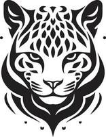 Graceful Hunter Black Ocelot Design Onyx Prowler Ocelot Symbol in Vector