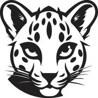 Inkwell Predator Vector Ocelot Logo Ebon Fur Ocelot Icon in Vector