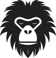 babuino coronado símbolo babuino soberanía cresta vector
