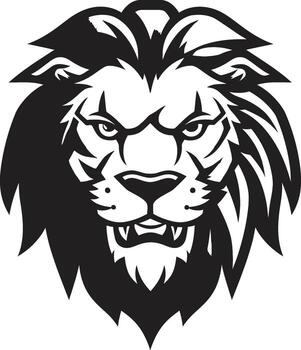 cauteloso autoridad león logo en vector merodeando gracia negro león emblema excelencia
