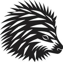 Porcupine Quill Badge of Distinction Porcupine Spike Geometric Mark vector