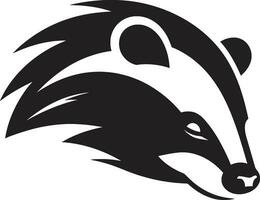 Badger Crowned Badge Badger Sovereignty Icon vector