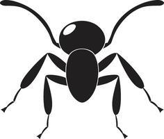 Ant Elegance in Black Vector Logo Beauty Black Vector Ant Symbol A Timeless Logo