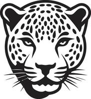 negro vector bestia leopardo logo diseño salvaje elegancia negro leopardo icono en vector