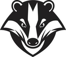 Badger Crest Design Regal Badger Symbol vector