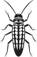 elegante lepisma diseño sutil brillar gráfico insecto excelencia medianoche majestad vector