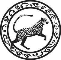 ojos de el leopardo logo de gracia silueta de un bigotudo velocista vector