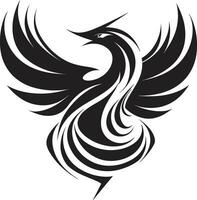 Fiery Nightfall Emblem Abstract Rebirth Logo vector