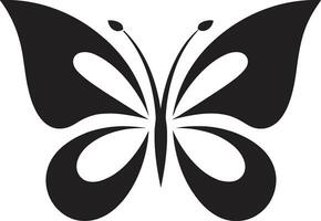 Intricate Elegance Butterfly Emblem in Black Charming Black Butterfly Symbol A Work of Art vector