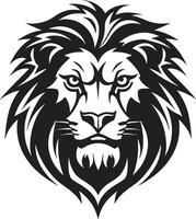 Ink Black Lion Logo Vector Illustration Savage Elegance Black Lion Vector Design