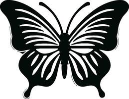 Sleek and Stylish Noir Butterfly Design Mystique of the Butterfly Black Vector Emblem