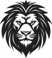 Ink Engraved King Vector Lion Logo Artistic Dominance Black Lion Emblem