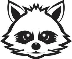Sleek Masked Bandit Abstract Logo Minimalistic Raccoon Monogram vector
