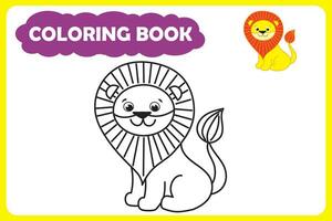 coloring book for children. vector illustration of African animal