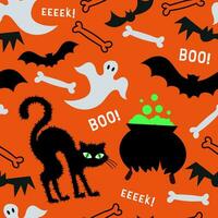Halloween seamless pattern for print, vector image