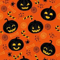 Halloween seamless pattern for print, vector image