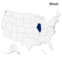 Map of Illinois. Illinois map. USA map png