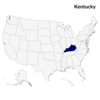 Map of Kentucky. Kentucky map. USA map png