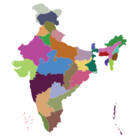 mapa de India administrativo regiones. India mapa png